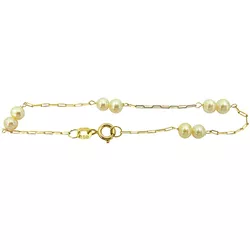 Pulseirinha Baby Cartier em ouro 18K com Pérolas - J11000009 - RDJ Joias