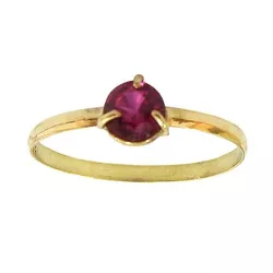 Anel para Criança Ouro 18K com Zircônia Rosa - J11000225 - RDJ Joias