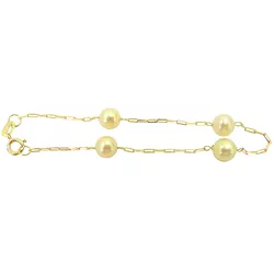 Pulseirinha Baby Modelo Cartier de ouro 18K com Pérolas - J11000252 - RDJ Joias
