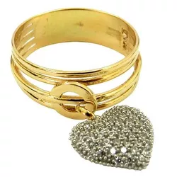 Anel com Pingente de Coração em Ouro 18K - J12700893 - RDJ Joias