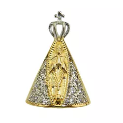 Pingente N. Sra. Aparecida de Ouro 18K Manto de Zircônia - J12701153 - RDJ Joias