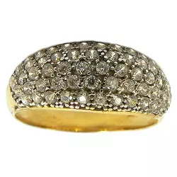 Anel Modelo Pavê em Ouro 18k 0750 cravejado com Zircônia - J12701308 - RDJ Joias