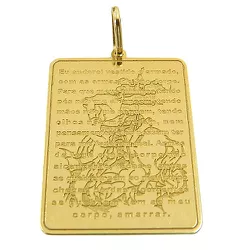 Medalha com Oração de São Jorge em Ouro 18K - J14500395 - RDJ Joias