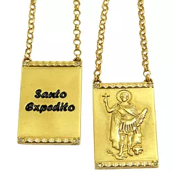 Escapulário de Santo Expedito em Ouro 18K com Brilhantes - J15600110 - RDJ Joias