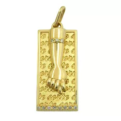 Pingente Figa de Ouro 18K com Brilhantes - J15600143 - RDJ Joias