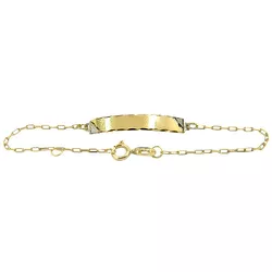Pulseirinha Baby com Plaquinha Ouro 18K - J18000099 - RDJ Joias