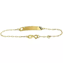 Pulseirinha Cartier Infantil com Plaquinha Ouro 18K 750 - J18000107 - RDJ Joias