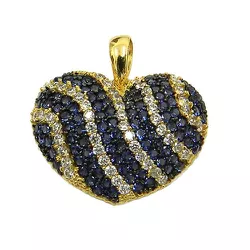 Pingente de Coração em Ouro cravejado com Zircônias - J18400098 - RDJ Joias