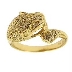 Anel Feminino de Ouro com Brilhantes Pantera - JAR000425-0 - RDJ Joias