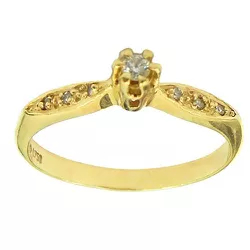 Lindos Anéis Solitários de Ouro 18K com Brilhantes - JAR000822-8 - RDJ Joias