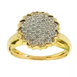 Anel Chuveiro em Ouro 18K com Brilhantes 3.8g e 12.0mm - JAR00113-8 - RDJ Joias