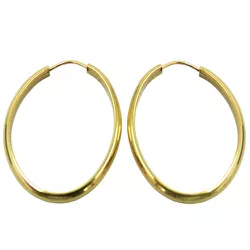 Brinco de Argola Forma Oval em Ouro 18K 0750 - JBR001222-2 - RDJ Joias
