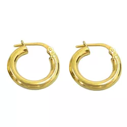 Brincos de Argola Ouro 18K 750 Redonda 2.5g 17.0mm - JBR001122-5 - RDJ Joias