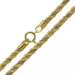 Corrente Feminina de Ouro três tons 40 e 45cm 2.7mm - JC001527-1 - RDJ Joias