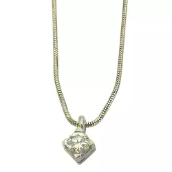 Gargantilha em Ouro Branco 18K Brilhante 0.30Cts. 4,5g - JGR000114-8 - RDJ Joias
