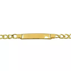 Pulseira Elo Grumet com Chapa Ouro 18K 750 - JP001123-3 - RDJ Joias