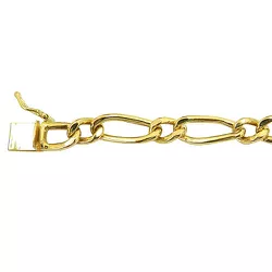 Pulseira de Ouro 18K Masculina Elo Fígaro 4.0g 4.5mm - JP001325-0 - RDJ Joias