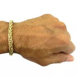 Pulseira de ouro 18k Masculina Palmeira 14.7g 8.0mm - JP048005914-7 - RDJ Joias