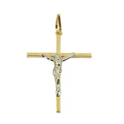 Pingente de Crucifixo com Cristo em Ouro 30.7x18,7mm - JPGR000151-0 - RDJ Joias