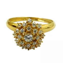 Anel Chuveiro de Ouro com Zircônias - J18400380 - RDJ Joias