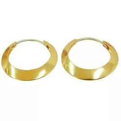 Argola de Ouro 18k Polida com 2,2g e 21mm Diâmetro - J06105224 - RDJ Joias