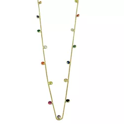Gargantilha em Ouro 18k com Zircônias - J12702436 - RDJ Joias