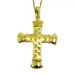 Crucifixo em Ouro 18k Grande com Brilhantes - JPGR000126-4 - RDJ Joias