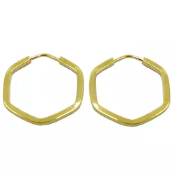 Argola em Ouro 18k Hexágono - JBAR000121-0 - RDJ Joias