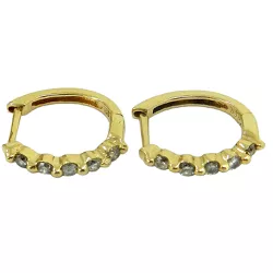 Argola em Ouro 18k com 10 Brilhantes Naturais - JBR000121-7 - RDJ Joias