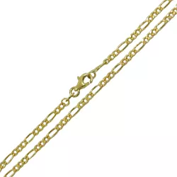 Corrente em Ouro 18k Fígaro 3x1 masculina 2,5mm - JC000523-1 - RDJ Joias
