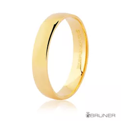 Par de Alianças em Ouro 18k Meia Cana Reta 6.5g 4.0mm - 7503162000 - RDJ Joias