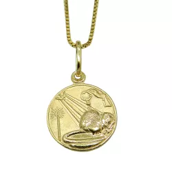 Pingente de Batismo em Ouro 18K Maciça 1.4g 13.0mm - J03100137 - RDJ Joias