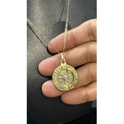 Pingente do Circulo do Zodíaco em Ouro 18k com Brilhantes - J01900148-2 - RDJ Joias