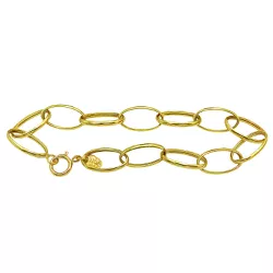 Pulseira em Ouro 18k Feminina Elos Ovais 5.5g 19cm - JP0200425-5 - RDJ Joias