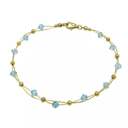 Pulseira em Ouro 18k Feminina Topázios 3,5g 4.0mm - JRD0076203-5 - RDJ Joias