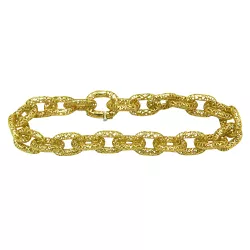 Pulseira em Ouro 18k Filigrana Elo Oval Torcido 12.2g - 2007514000 - RDJ Joias