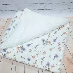 Manta Carneirinho Floral lilás e rosê - manta3 - Reart Baby