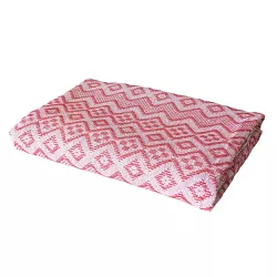 Manta Casal Tambaba 100% Algodão Mesclado Vermelho... - REDESDEDORMIR.COM ©