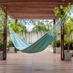 Rede de Dormir Jeans Life Basic Verde Bebê com Bra... - REDESDEDORMIR.COM ©