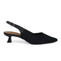Scarpin Slingback Preto Ref. 09991.09962 - REGIMATTOS