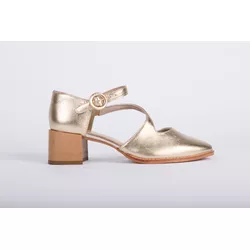 Sapato de Couro Mary Jane Ouro Ref. 09932.09913 - REGIMATTOS