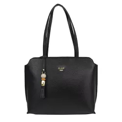 Bolsa Feminina Classe Couro Shopping Bag Preta Re... - REGIMATTOS