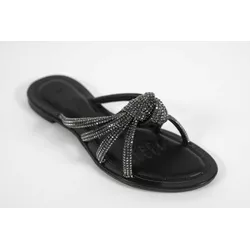 Rasteira Feminina Nó de Tiras Onix Preto Ref. 0911... - REGIMATTOS