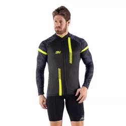 Camisa Ciclismo Tour Manga Longa Cyclone Preta/Ama... - RH SPORTS