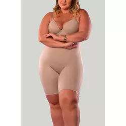 Macaquinho Modelador Plus Size Ritati em Cetinete ... - RITATI LINGERIE