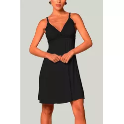 Camisola Ritati em Liganete com Renda Preto - 0051... - RITATI LINGERIE