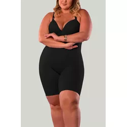 Macaquinho Modelador Plus Size Ritati em Cetinete ... - RITATI LINGERIE