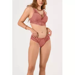 Conjunto Ritati em Microfibra Texturada e Renda - ... - RITATI LINGERIE