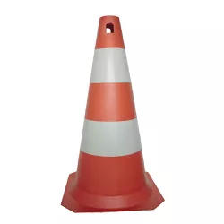 Cone Rígido PLT 50cm de altura PPS 03 PROTEPLUS Laranja e Branco