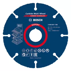 Disco de corte Bosch EXPERT Carbide Multi Wheel 115mm, 22,23mm